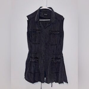 Buffalo David Bitton Charcoal Denim Vest